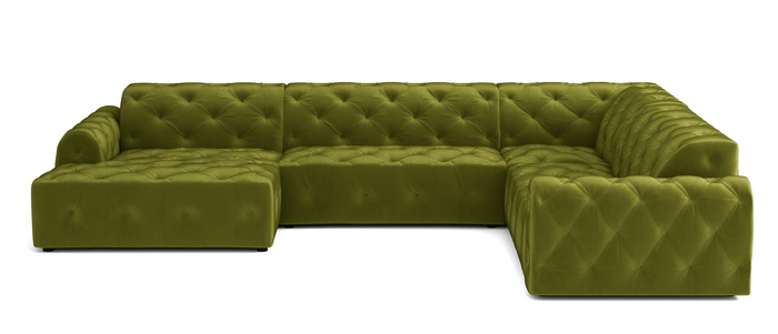 Ecksofa U-form, Stil Chesterfield 334x254x80 cm Candi