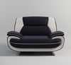Design-Sessel Onyx in Braun-Weiß – Moderner Loungesessel mit ergonomischem Komfort & Premium-Polsterung