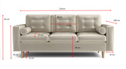 Sofa mit Schlaffunktion, Schlafsofa, Bettcouch 225x100x95 cm Sevilla