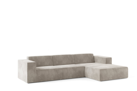 Ecksofa Couch Wohnlandschaft modern Design Stoff Sofa L-Form Links Polsterecke ohne Schlaffunktion Sofa CARA Grau