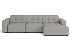 Modulare Ecksofa L-form Rechts Bergi 284x166x70 cm Creme