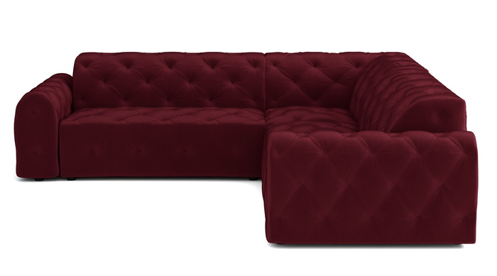 Ecksofa 254x254x80 cm Stil Chesterfield Candi