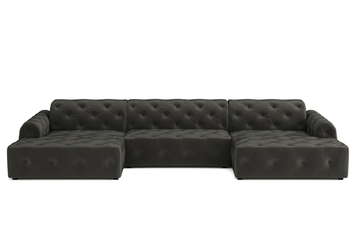 Ecksofa U-form mit eleganter Steppung CANDY 390x170 cm