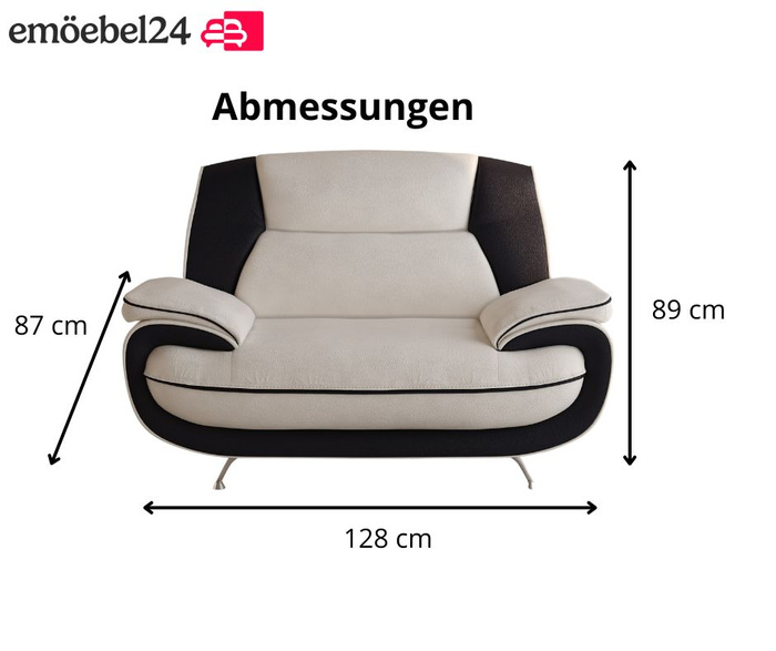 Design-Sessel Onyx in Braun-Weiß – Moderner Loungesessel mit ergonomischem Komfort & Premium-Polsterung
