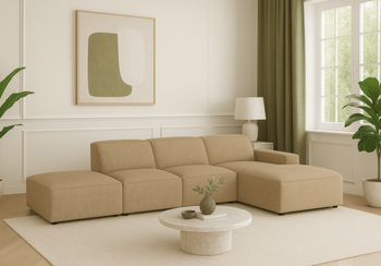 Ecksofa Rechts 4 Teile 341x102x70cm Lucas