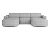 Couch U-form, Ecksofa Lucas 284x166x70 cm