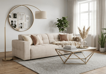 Sofa 244x102x70 cm Bergi Beige