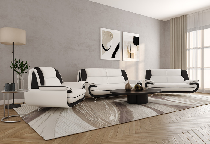 Sofa 3-Sitzer Couch Kunstleder Industrieleder 198x87x89 cm Onyx