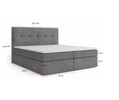 Boxspringbett mit Topper und Bettkasten, Polsterbett, Doppelbett, Bett Holly