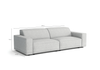 Sofa 3-Sitzer 244x102x70cm Lucas 