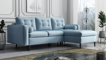 Ecksofa mit Schlaffunktion und Bettkasten, L-form 246x172x101 cm Sevilla