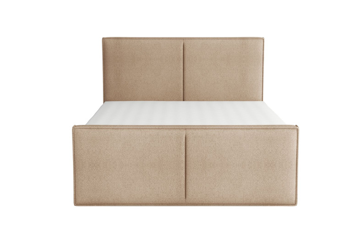 Boxspringbett mit Topper und Bettkasten, Polsterbett, Doppelbett, Bett 200x200 cm Calipso Hellgrün