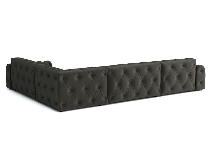 Ecksofa 254x254x80 cm Stil Chesterfield Candi