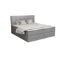Boxspringbett140x200 mit Bettkasten - Bett mit Matratze und 2 Bettkästen - Schlafzimmerbett mit Topper - Bequemes und Elegantes Doppelbett Holly