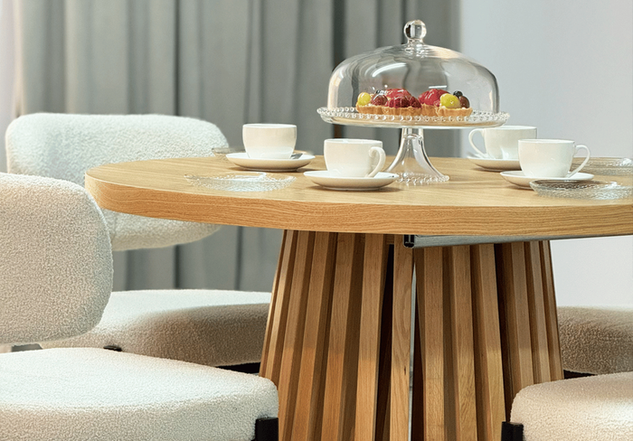 Runde Tisch, Holztisch, Esstisch, Klapptisch 110-210 cm T-77