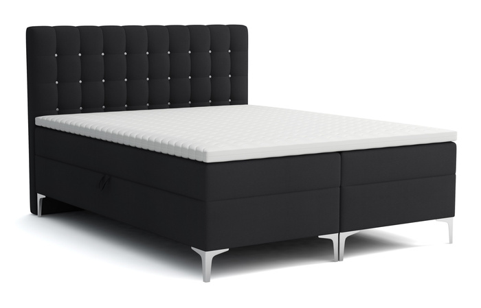 Boxspringbett mit Topper und 2 Bettkasten, Polsterbett, Doppelbett  Jack