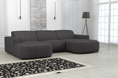 Couch U-form, Ecksofa Lucas 284x166x70 cm