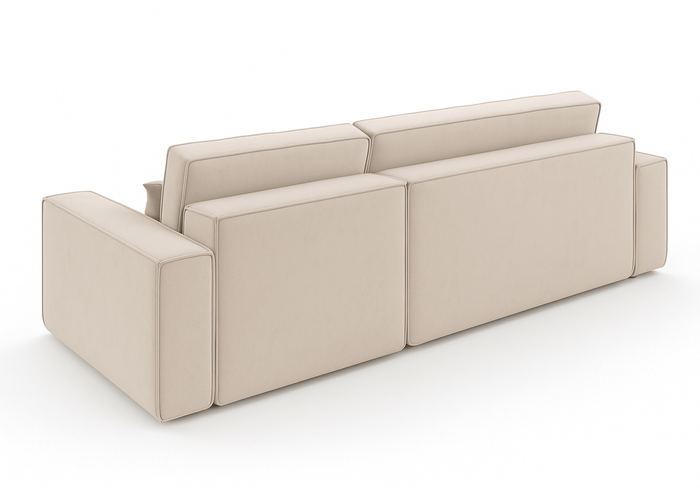 Ecksofa mit Schlaffunktion und Bettkasten L-form 244x142x80 cm Denis 