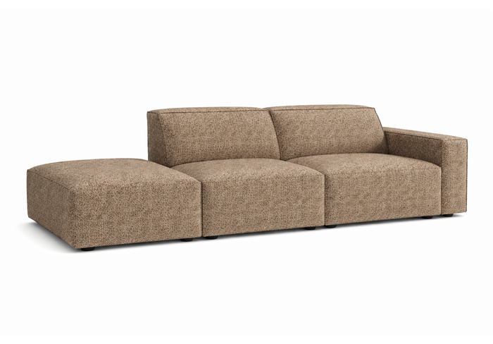 Sofa mit Hocker, 3-Sitzer 262x102x70 cm