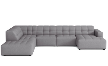 Ecksofa U-form links 364x262x70 cm modular Sofa Bergi