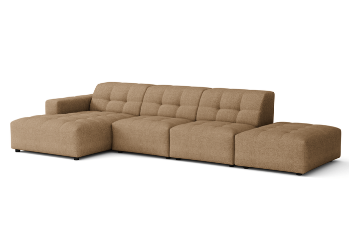 5-Sitzer-Ecksofa mit Ottomane BERGO 341 × 166 cm