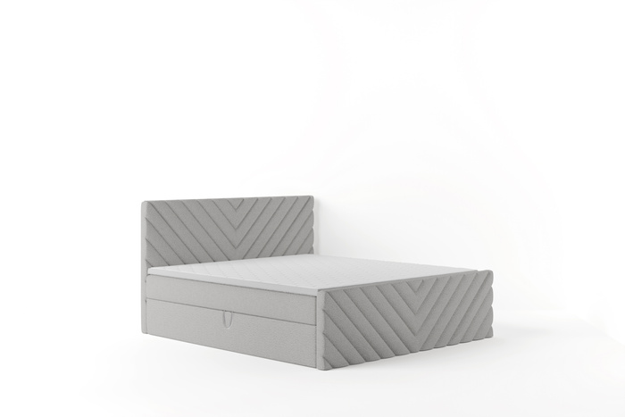 Polsterbett 200x200 cm mit Stauraum – Modernes Designerbett mit Samtbezug & hohem Kopfteil – Schwarz Schlafzimmermöbel SATURN