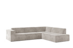 Ecksofa Couch Wohnlandschaft modern Design Stoff Sofa L-Form Rechts Polsterecke ohne Schlaffunktion Sofa CARA Grau