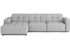 Modulare Ecksofa L-form Rechts Bergi 284x166x70 cm Creme