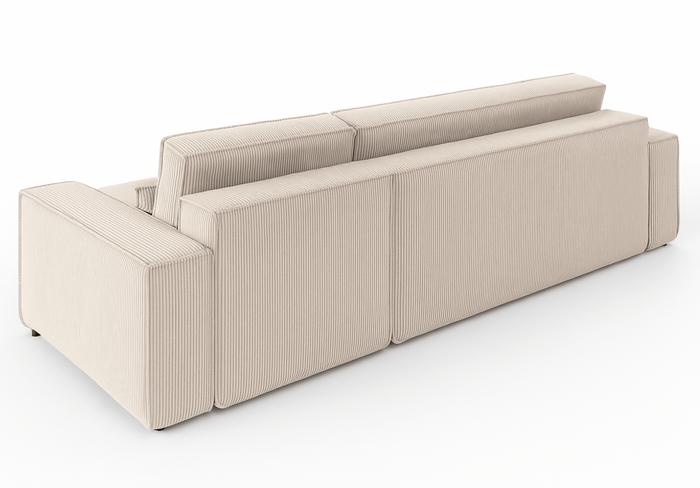 Ecksofa mit Schlaffunktion und Bettkasten L-form 244x142x80 cm Denis