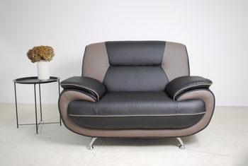 Design-Sessel Onyx in Schwarz-Braun – Moderner Loungesessel mit ergonomischem Komfort & Premium-Kunstleder