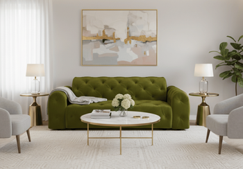 4-Sitzer-Sofa mit eleganter Steppung CANDY 255 × 107 cm