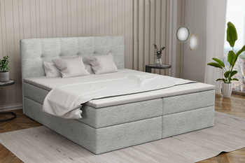 Boxspringbett 180x200 mit Bettkasten - Bett mit Matratze und 2 Bettkästen - Schlafzimmerbett mit Topper - Bequemes und Elegantes Doppelbett Holly