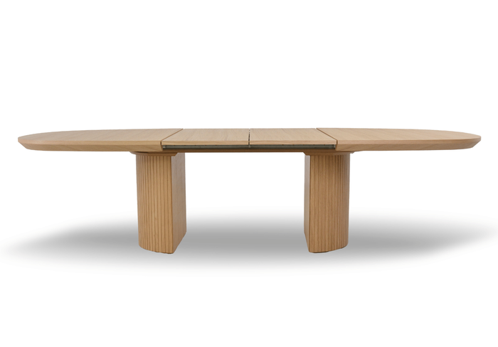 Ovale Tisch, Esstisch Mit Gerillten Beinen T72 200-300 cm