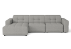 Modulare Ecksofa L-form Rechts Bergi 284x166x70 cm Creme