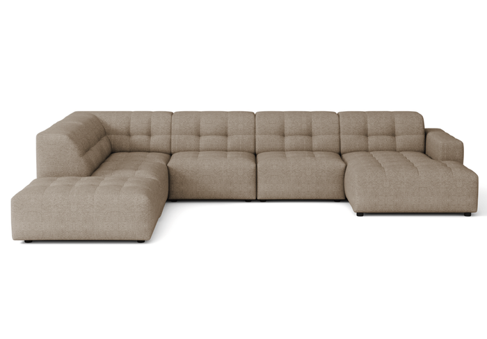 Ecksofa U-form links 364x262x70 cm modular Sofa Bergi 
