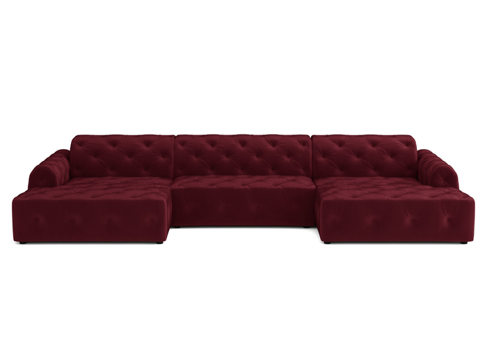 Ecksofa U-form mit eleganter Steppung CANDY 390x170 cm