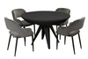 Runder Tisch, Holzplatte, Metallgestel T 49 