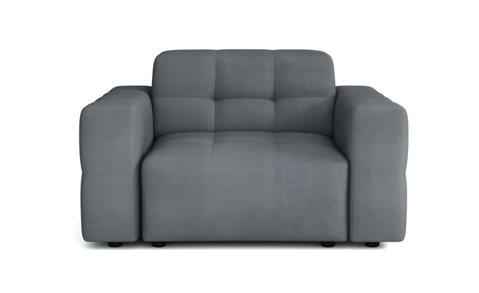 Sessel Lexury Lounge Armchair Bergi 124x102x70 cm Modernes Design, bequemer Sitz, gesteppte Polsterung