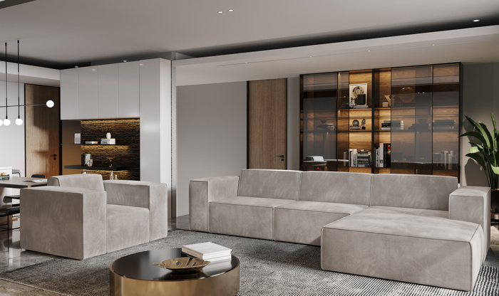 Sessel Komfortabler Sessel für das Wohnzimmer - Lesesessel - Polstersessel im Lounge-Stil - Sessel Schlazfzimmer CARA grau