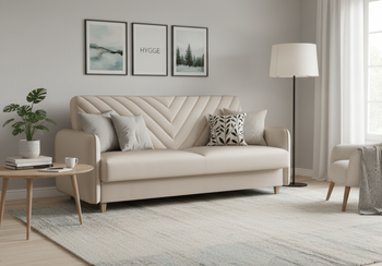 Sofa mit Schlaffunktion, Bettcouch, Schlafsofa mit Bettkasten Modeno 210x97x90 cm