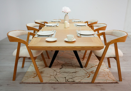 Ausziehbarer Tisch auf Metallgestell 100 x 180–280 cm Modell T56