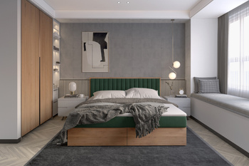 Couchtisch VAREDO C in Schwarz – kleine organische Form, schwarze Furnierplatte, Massivholzbeine, modernes Design für Wohnzimmer