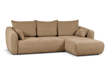 Ecksofa mit Schlaffunktion und Bettkasten, L-form 255x165x91 cm Lola