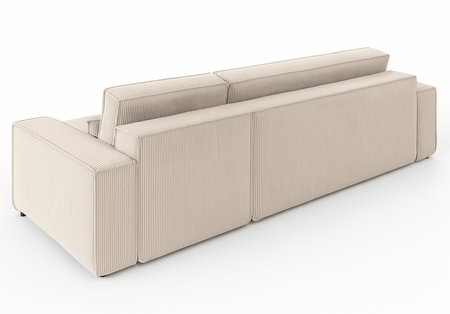 Ecksofa mit Schlaffunktion und Bettkasten L-form 244x142x80 cm Denis 