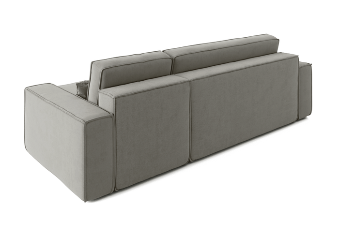 Ecksofa mit Schlaffunktion und Bettkasten L-form 244x142x80 cm Denis 