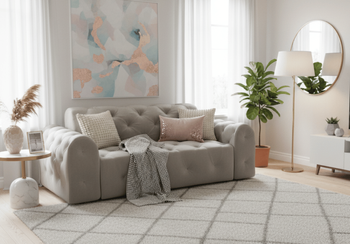 Zweisitzer-Sofa mit eleganter Steppung CANDY 190×107 cm