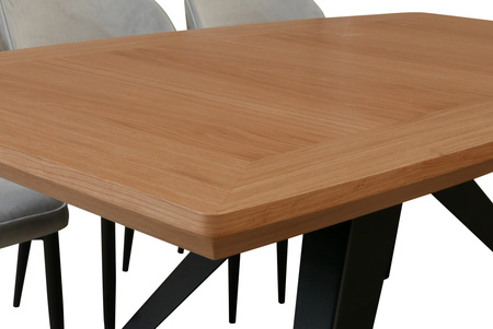 Ausziehbarer Tisch auf Metallgestell 100 x 180–280 cm Modell T56