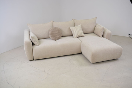 Ecksofa mit Schlaffunktion und Bettkasten, L-form 255x165x91 cm Lola