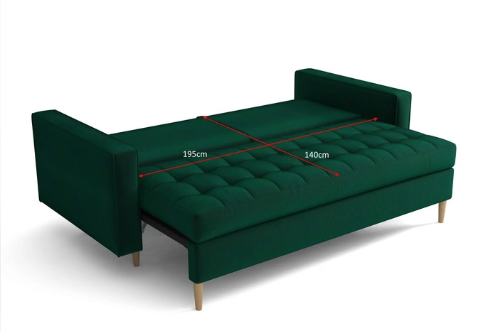 Schlafsofa mit Bettkasten 225 x 100 x 96 cm Moris