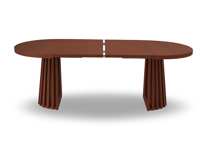 Runde Tisch, Holztisch, Esstisch, Klapptisch 110-210 cm T-77